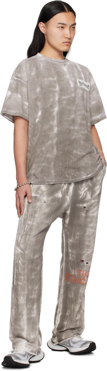 Träningsbyxor We11done We11done Distressed Tie-Dye Sweatpants Grå | WD-TA0-25-721-U-BK, 3