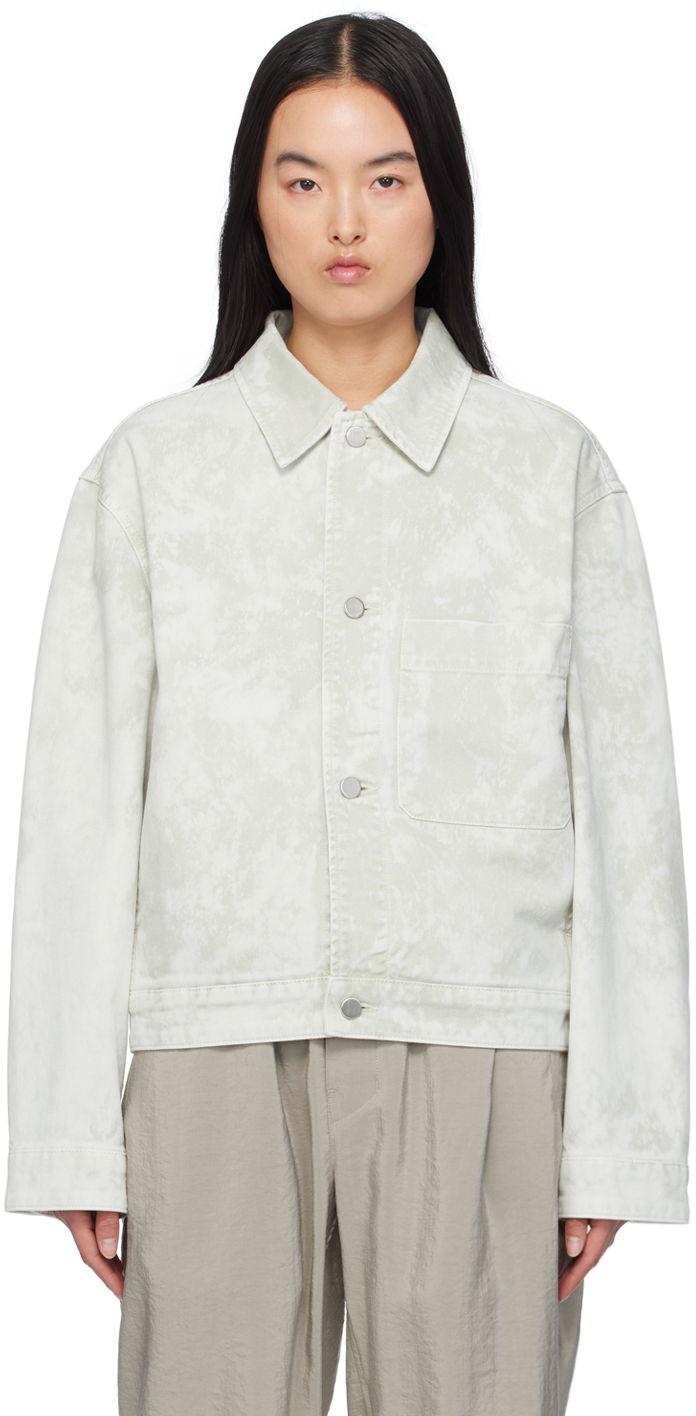 Jacka LEMAIRE Boxy Denim Jacket Grön | OW1076 LD1011