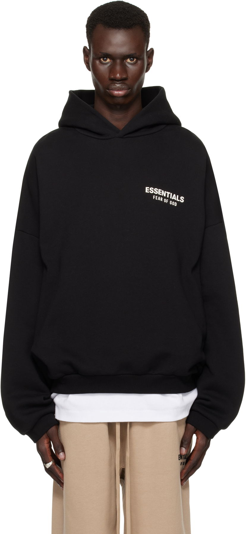 Sweatshirt Fear of God Fear of God ESSENTIALS Fleece Hoodie Svart | 192HO246250F