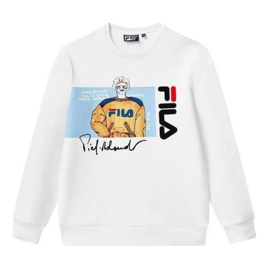Sweatshirt FILA Logo Graphic Sweater Vit | F11M118204F-WT, 0
