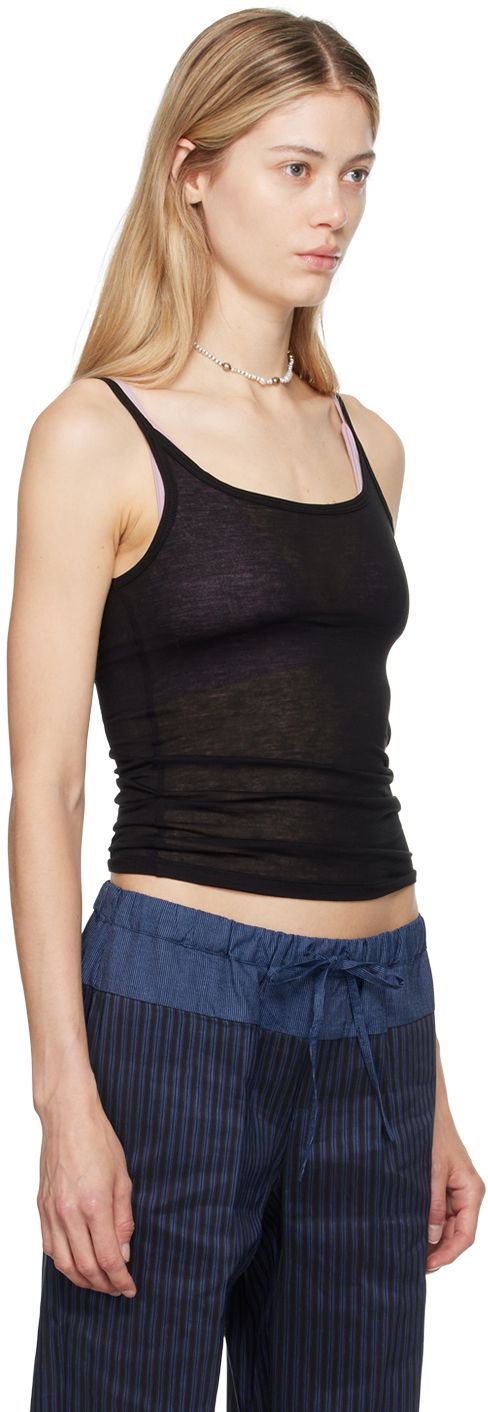 Linne Baserange Baserange Bamboo Lyocell Tank Top Svart | TOTT-BL-000, 1