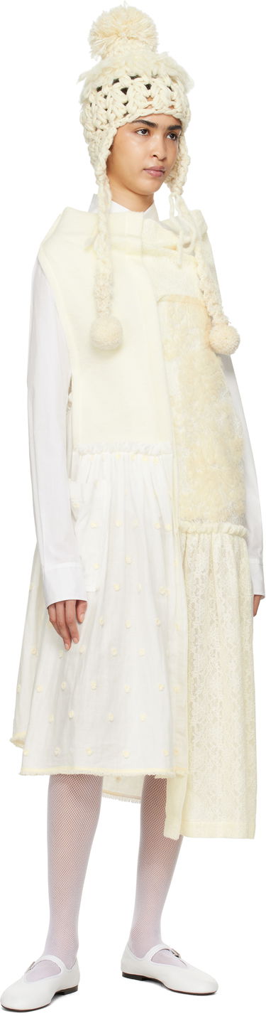Klä Comme des Garçons Comme Des Garçons Paneled Midi Dress Vit | TN-O004-051, 3