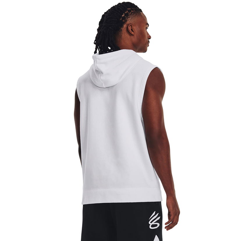 Sweatshirt Under Armour Curry Fleece Slvls Hoodie White Vit | 1374301-100