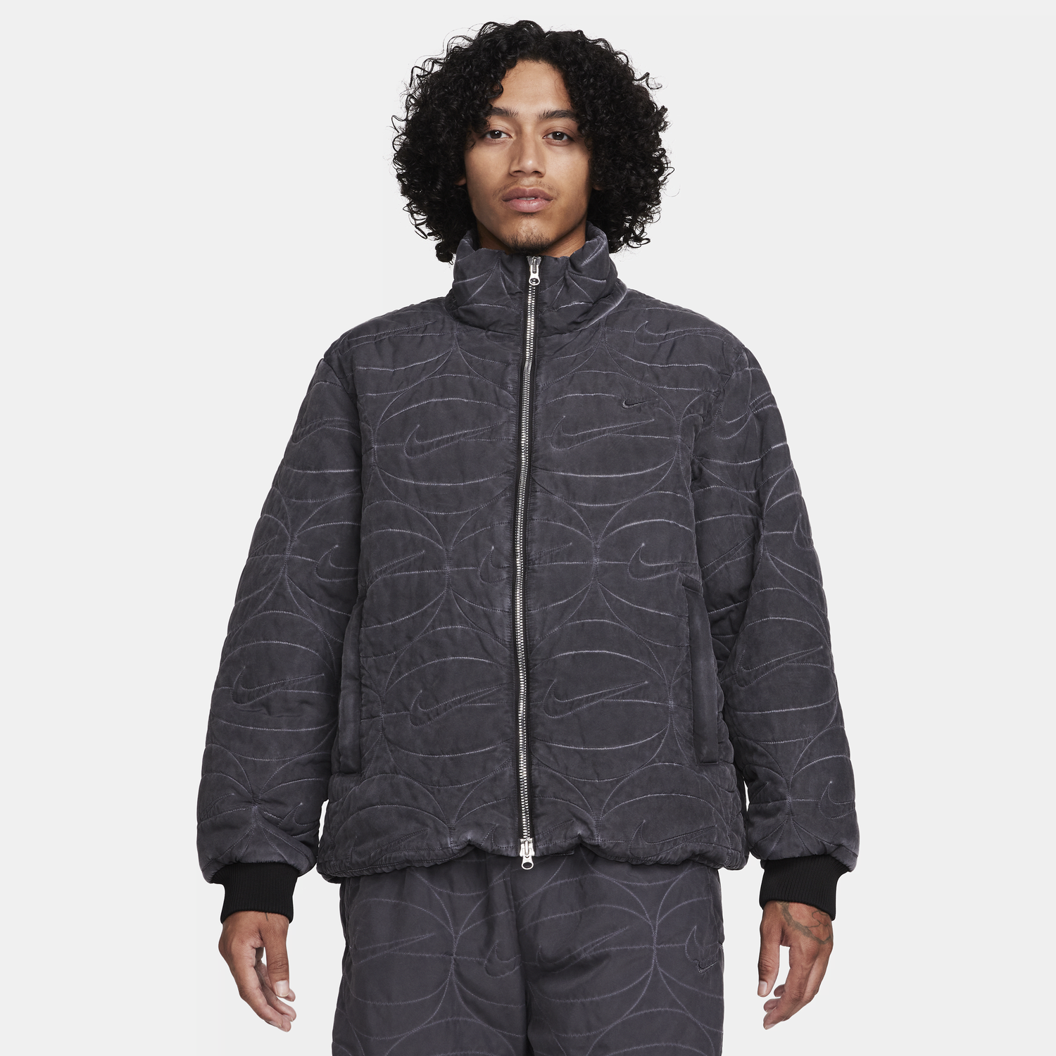 Jacka Nike Woven Full-Zip Basketball Jacket Grå | FB7101-010, 0