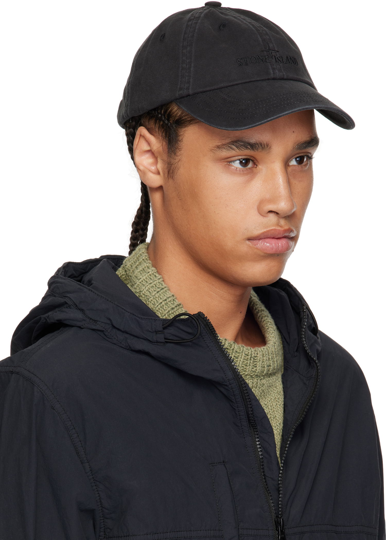 Keps Stone Island Stone Island Brushed Cotton Gabardine Cap Svart | K1S15 9100002 S0106, 1