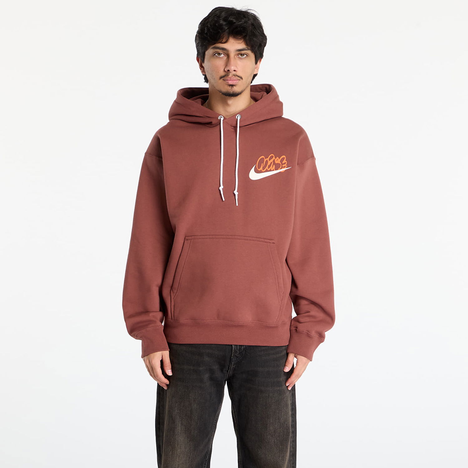 Sweatshirt Nike Solo Swoosh Fleece Hoodie Brun | IH4293-218, 0