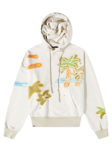 Sweatshirt Palm Angels Neon Palm Popover Hoody Flerfärgad | PMBB117S23FLE0110384