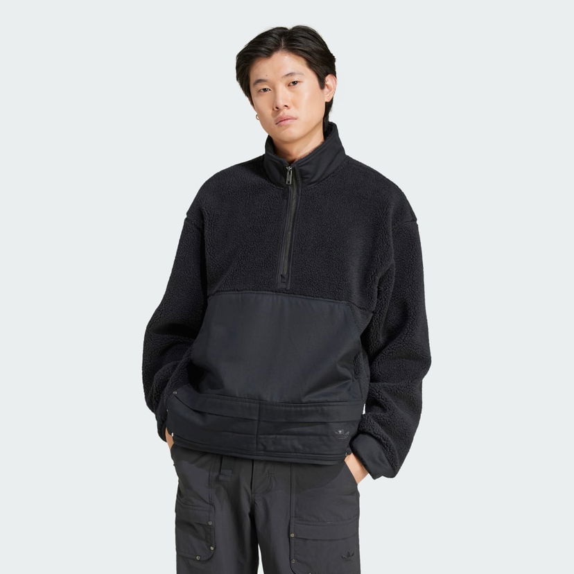 Sweatshirt adidas Performance Fleece Half-Zip Pullover Svart | JC9596