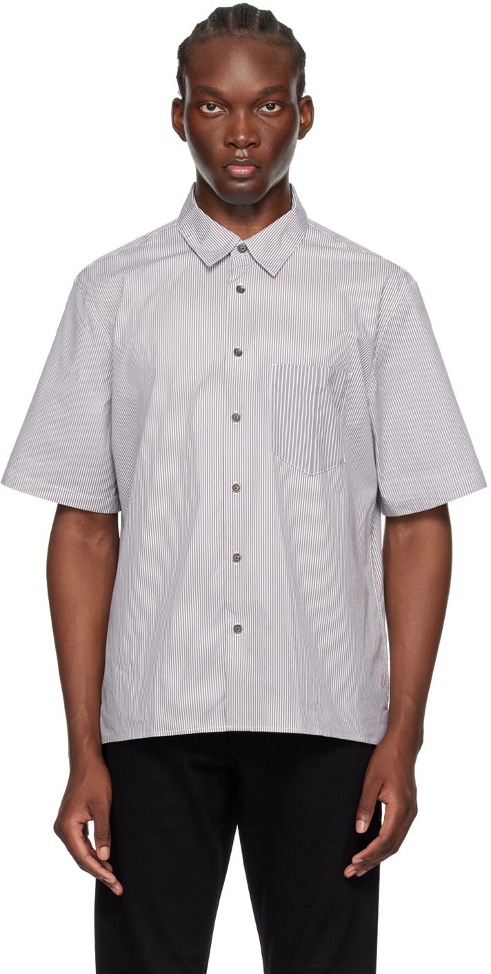 Skjorta rag & bone rag & bone Dalton Striped Shirt Vit | MBW24PA018MSML