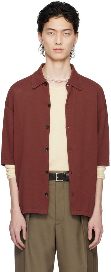 Skjorta LEMAIRE LEMAIRE Button Knit Shirt Röd | TO1225 LK116, 0
