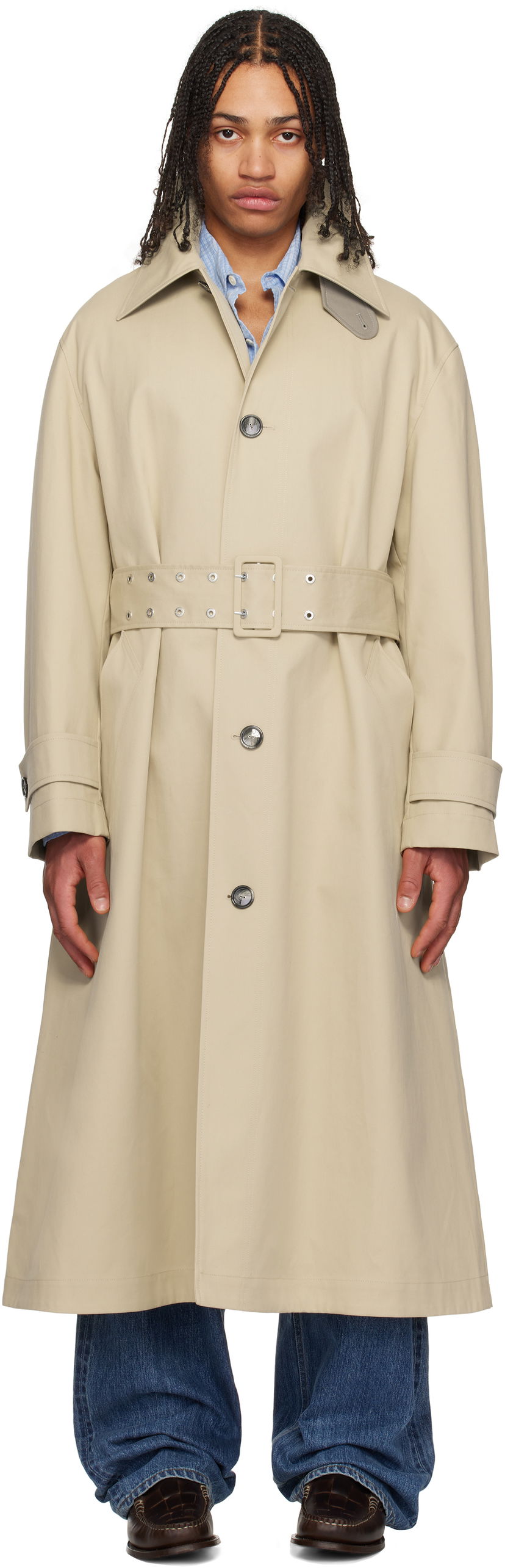Trenchcoat AMI AMI Paris Cotton Belted Mac Coat Beige | HJK520.CO0081