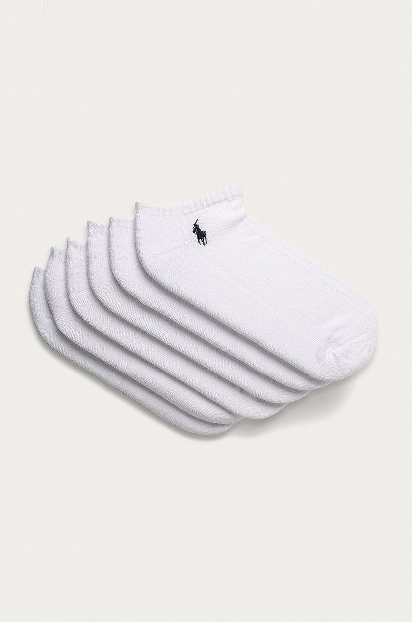 Strumpor Polo by Ralph Lauren Ralph Lauren Trainer Liner Socks Six-Pack Vit | 449723765002