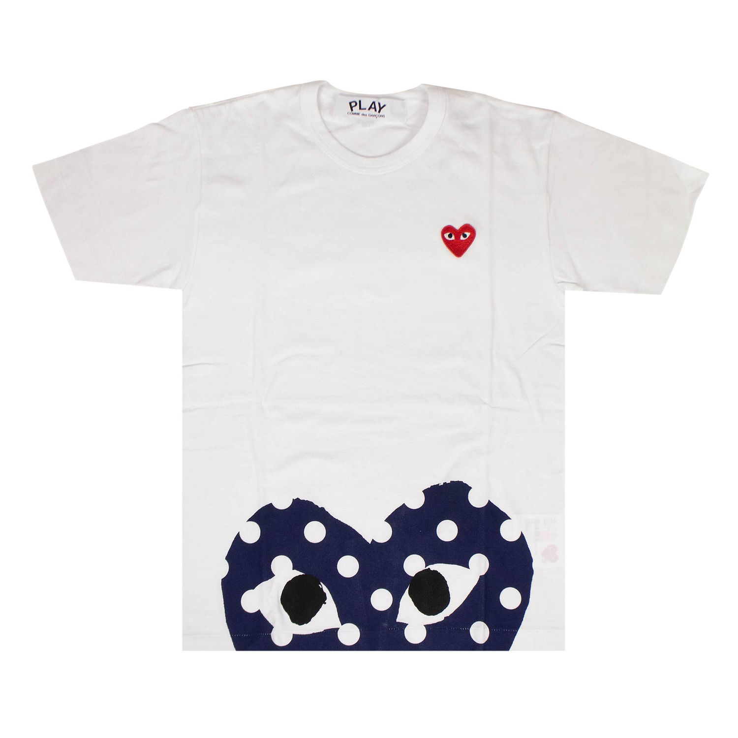 T-shirt Comme des Garçons PLAY Polka Dot Half Heart T-Shirt Vit | az t236 051 1, 1