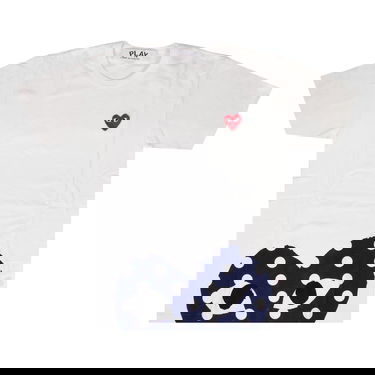 T-shirt Comme des Garçons PLAY Polka Dot Half Heart T-Shirt Vit | az t236 051 1, 1