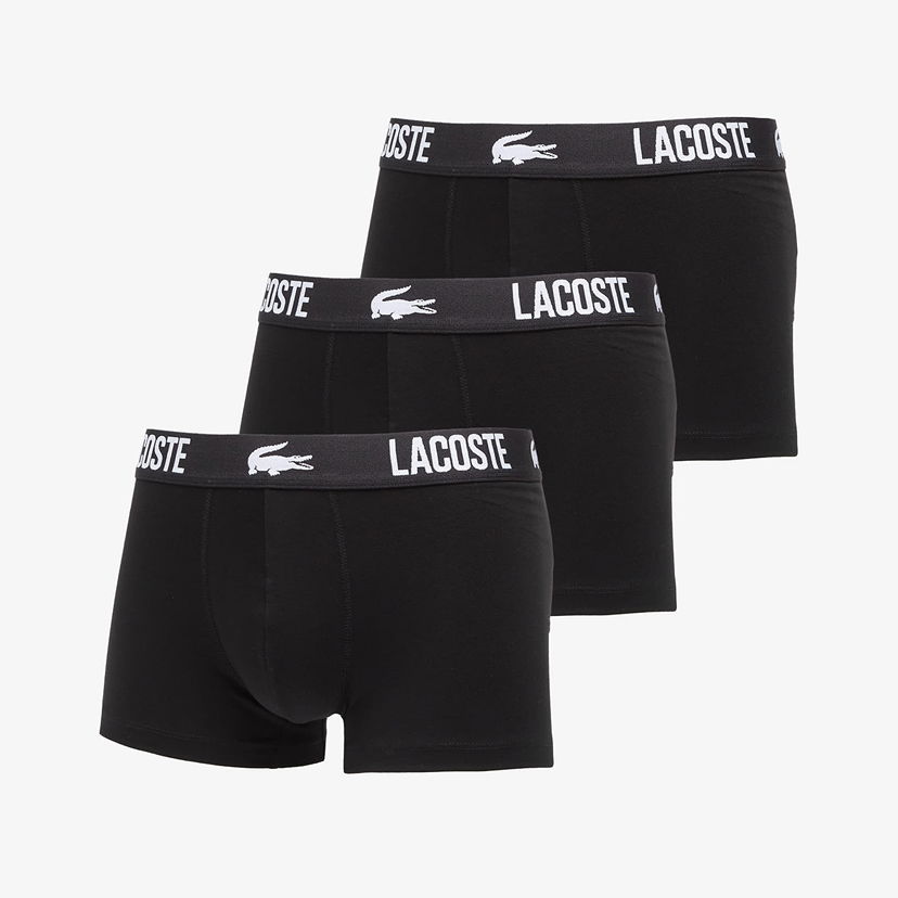 Boxare Lacoste 3-Pack Trunk Black Svart | 5H2393 031