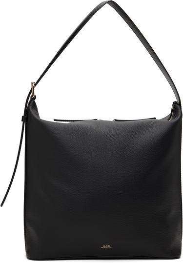 Axelväska A.P.C. Leather Shoulder Bag Svart | PXCBL-F61902, 0