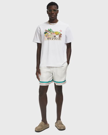 Shorts Casablanca White Casual Shorts with Stripes Vit | MPF25-TR-012-06, 1
