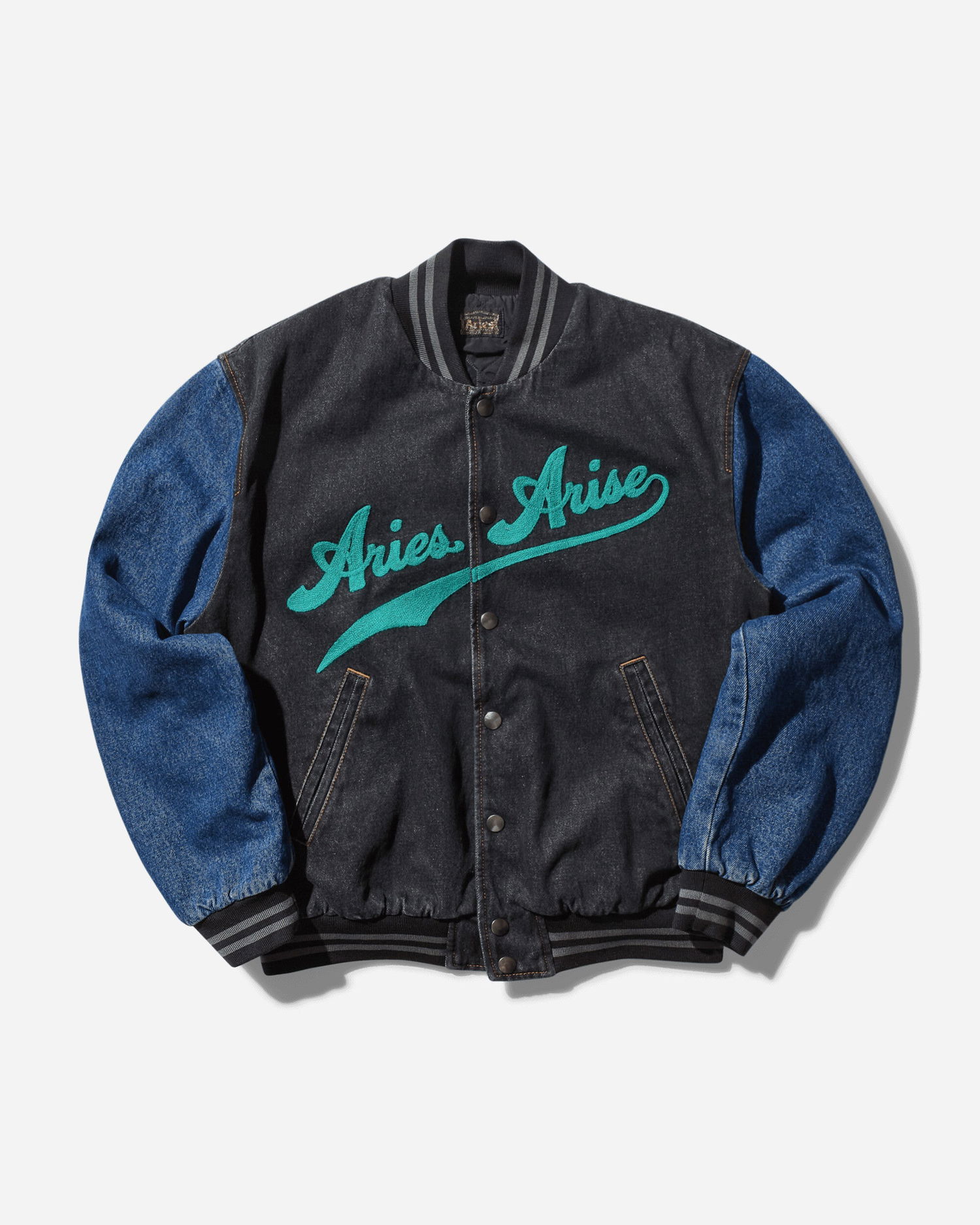 Bomberjacka Aries Varsity Denim Jacket Svart | AR7030302 MLT, 1