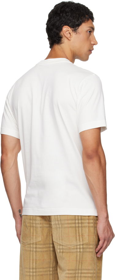T-shirt Burberry Burberry Knight Stamp Cotton T-Shirt Vit | 8110112, 2