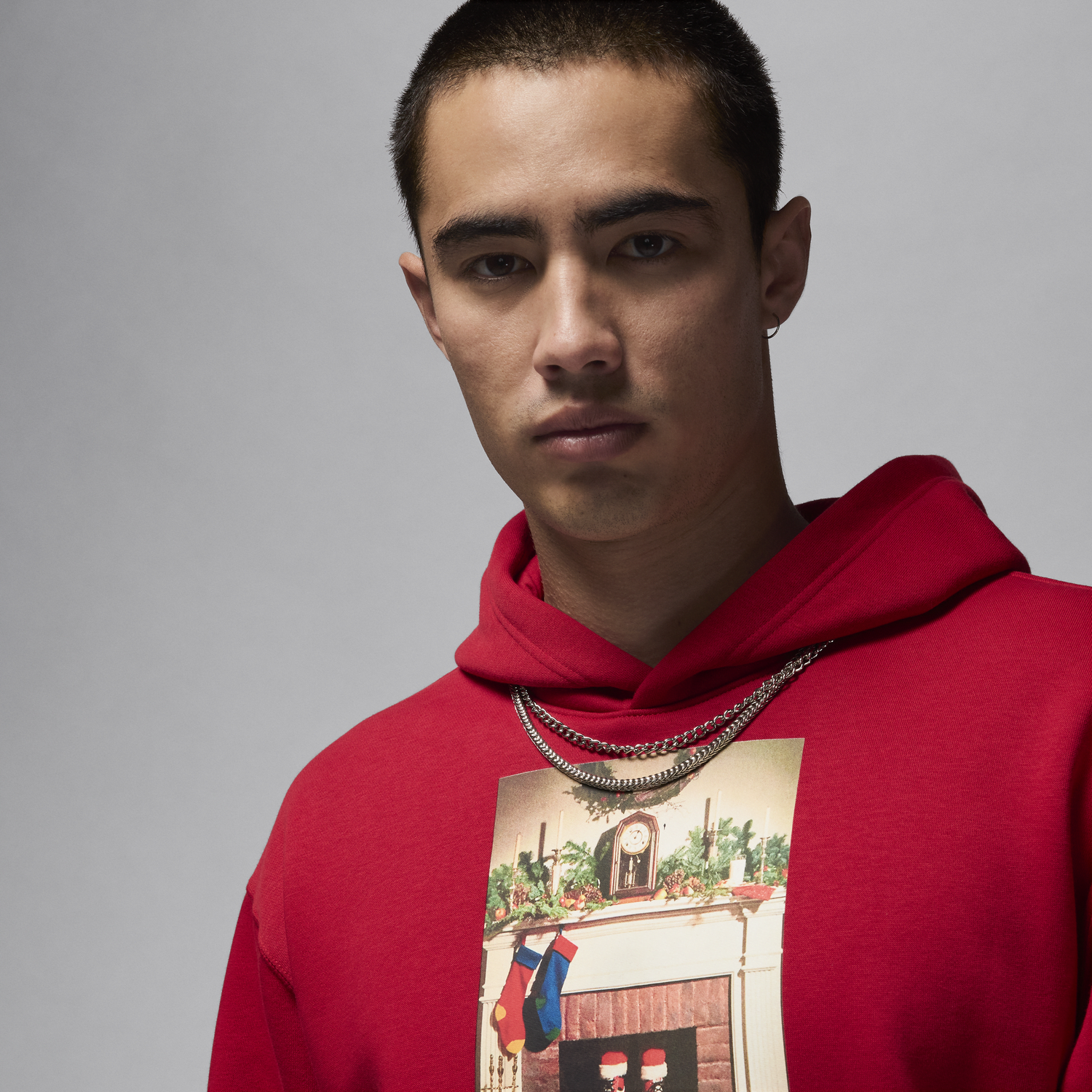 Sweatshirt Jordan Jumpman "Chimney" Fleece Hoodie Röd | HQ5654-687, 1