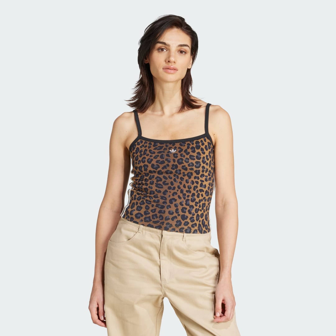 Linne adidas Performance Leopard Print Tank Top Brun | JW7310, 0