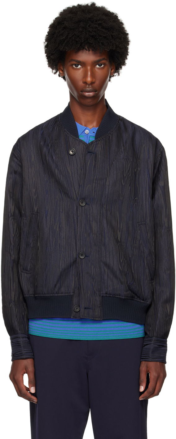 Bomberjacka Paul Smith PS Paul Smith Graphic Pattern Bomber Jacket Mörkblå | M2R-872Y-N22133-49