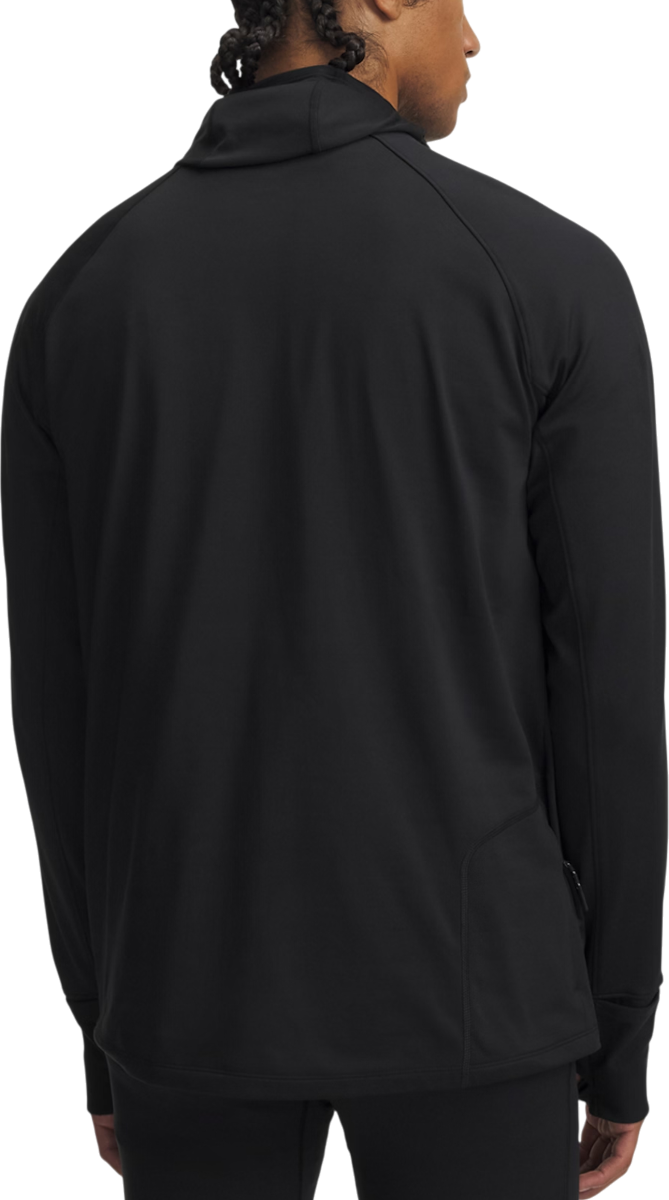 Sweatshirt Under Armour Velociti Pro Balaclava Hoodie with Reflective Stripes and Thumbholes Svart | 6005969-004, 1