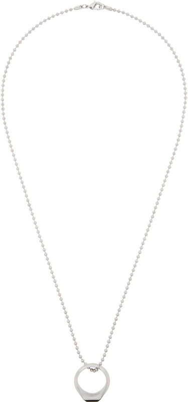 Halsband DSQUARED2 Dsquared2 D2 Hedonism Punk Ring Necklace Metallisk | NEM0011-13420001-M885, 0