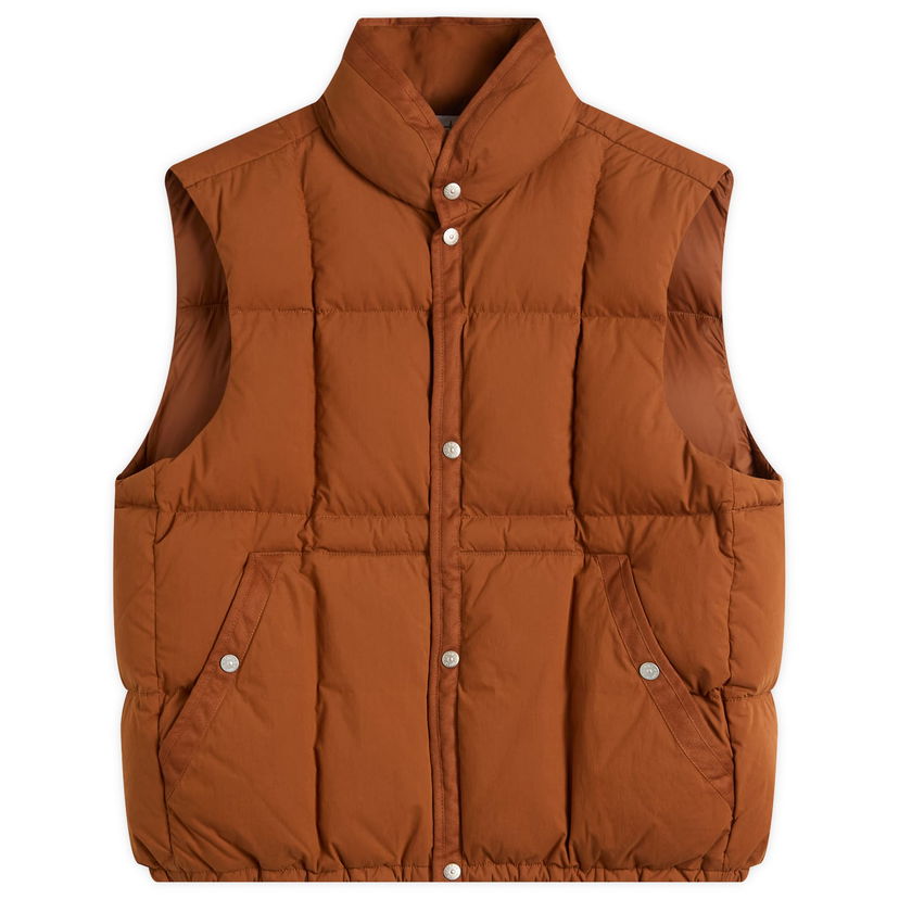 Väst Stone Island Marina Cotton Nylon Tela Down Vest, Size Large Brun | K2S15G100011-V0071