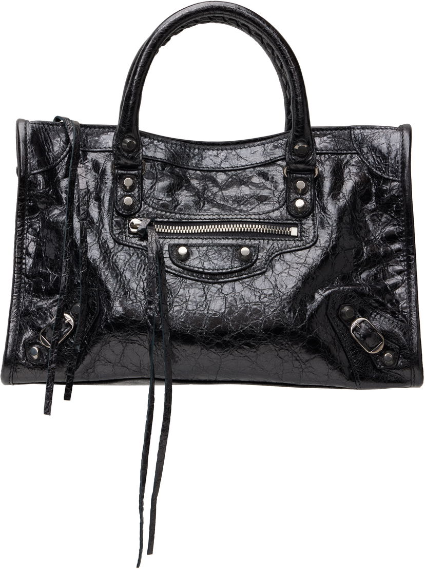 Tygpåse Balenciaga 'Le City' Small Leather Bag Svart | 811442 2AA9R