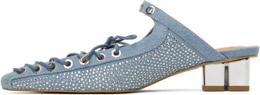 Sneakers och skor GANNI GANNI Denim Lace-Up Mules Blå | S2926, 2