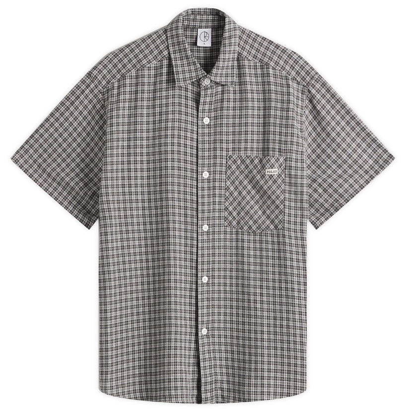 Skjorta Polar Skate Co. Polar Skate Co. Mitchell Short Sleeve Shirt, Size Large Grå | PSC-CO-65