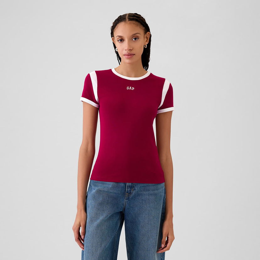T-shirt GAP T-shirt Shortsleeve Logo Tee Beet Red XS Röd | 534391-02