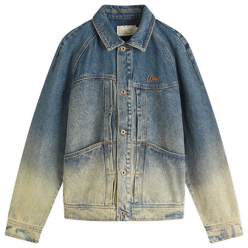 Jacka Dime Dime Dipped Sandblasted Denim Jacket, Size Large Blå | DIMESP253IND