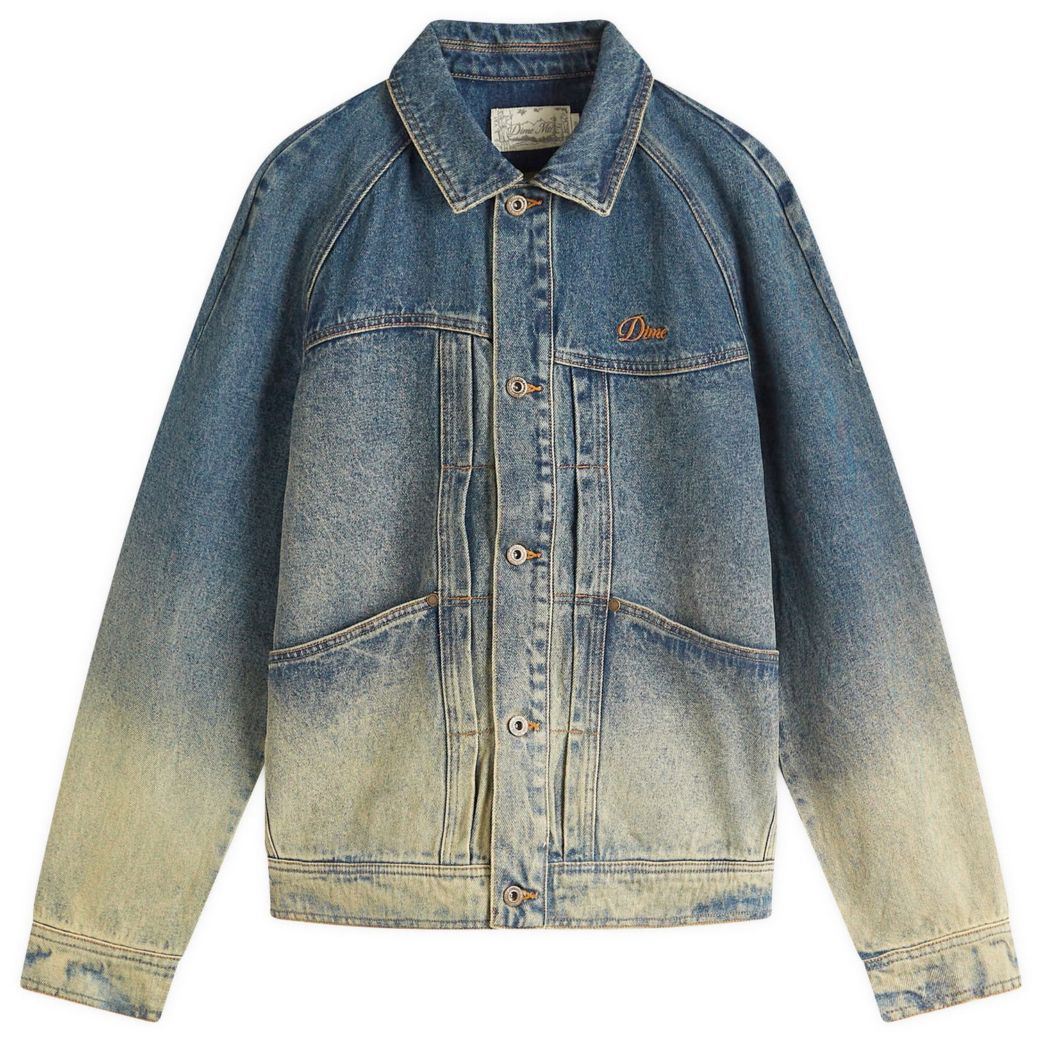 Jacka Dime Dime Dipped Sandblasted Denim Jacket, Size Large Blå | DIMESP253IND, 0