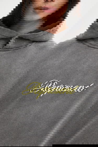 Sweatshirt Represent Clo Represent Script Logo Hoodie Grå | MLM100028, 3