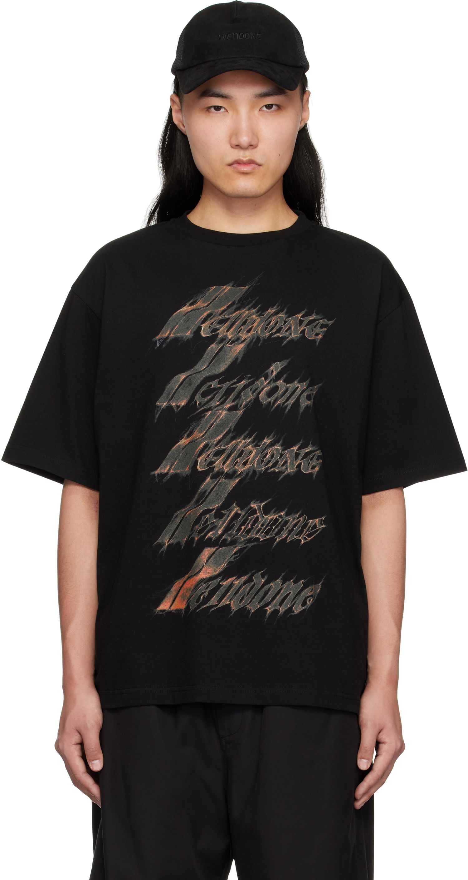 T-shirt We11done We11done Spark Logo T-Shirt Svart | WD-TT0-25-751-U-BK, 0