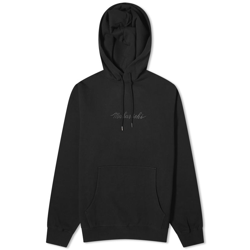 Sweatshirt Maharishi Embroided Popover Hoodie Svart | 4622-BLK