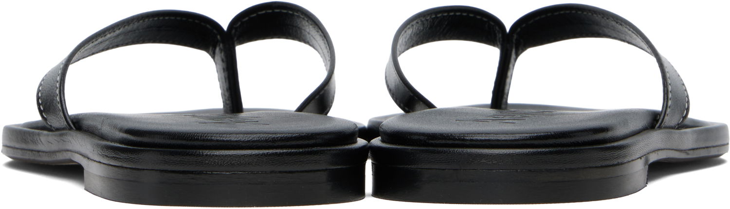 Kläder Aeyde Aeyde Melody Leather Toe-Post Flip-Flops Svart | A11-FS-FDMR08FL191-SS25-800-007, 1