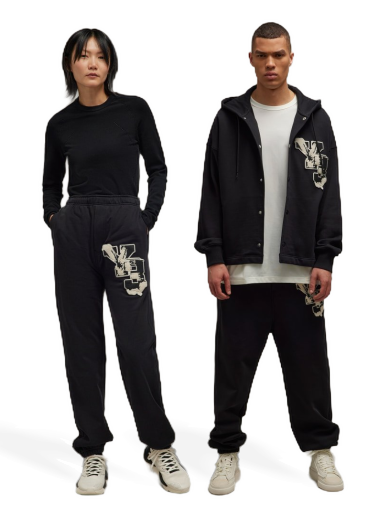Träningsbyxor Y-3 Graphic French Terry Svart | IQ2128