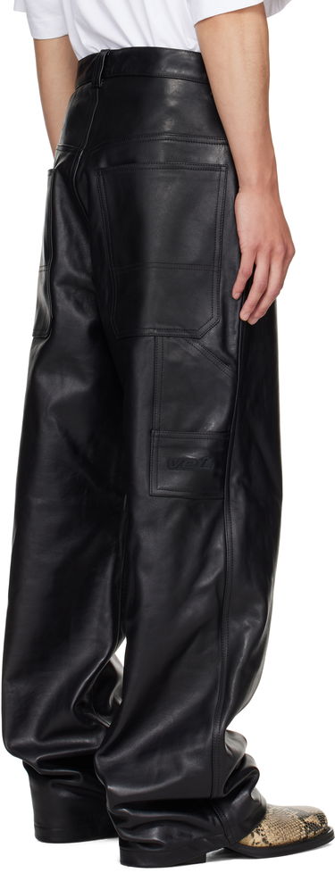 Byxor VETEMENTS VETEMENTS Hip Hop Leather Pants Svart | UH76LP250B, 2