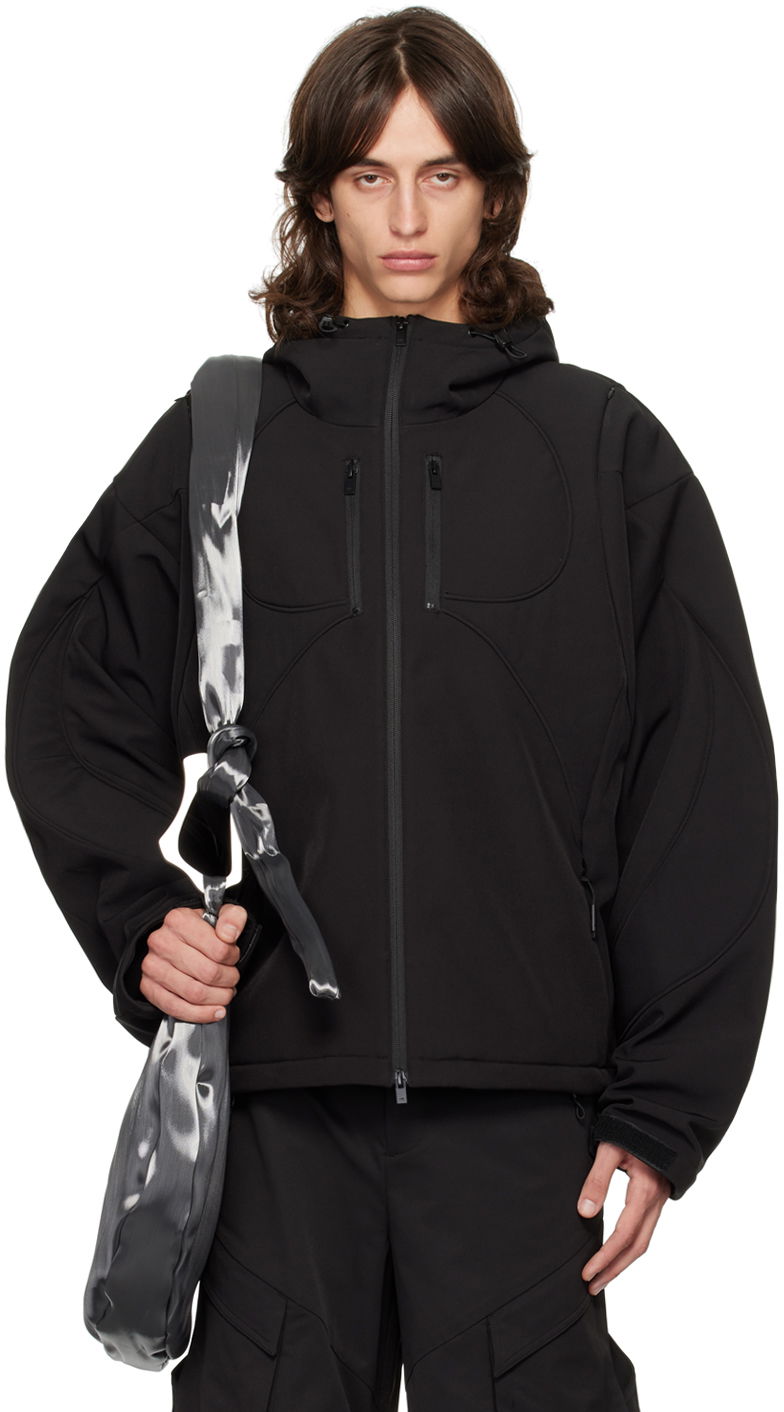 Vindjacka HELIOT EMIL Softshell Hooded Jacket Svart | PREAW24_M_02_130_BLK01, 0