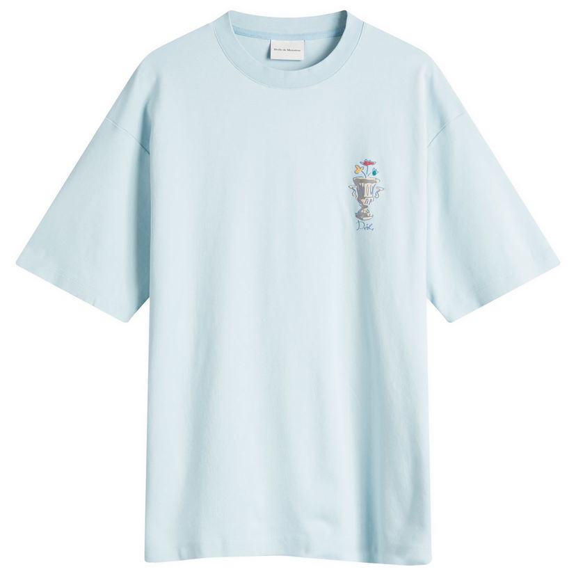 T-shirt Drôle de Monsieur Drôle de Monsieur Vase Logo T-Shirt, Size Small Blå | F-TS225-CO002-LBE