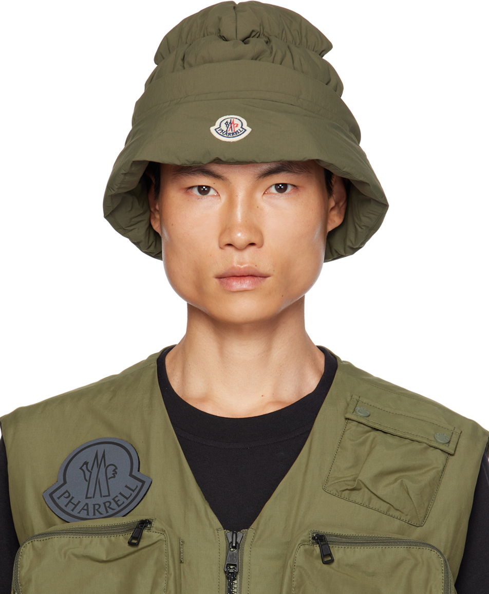 Hatt Moncler Genius x Pharrell Williams Down Bucket Hat Grön | I209R3B00002M3404, 0