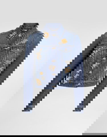 Jacka Dolce & Gabbana Dolce & Gabbana Embellished Denim Jacket Blå | F9I46ZG8NC7S9001, 0