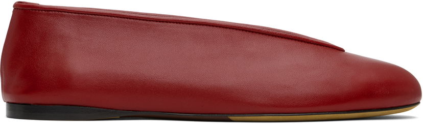 Klä Moschino Moschino Duck Nappa Ballerina Flats Röd | MA11010C1M MA0 500