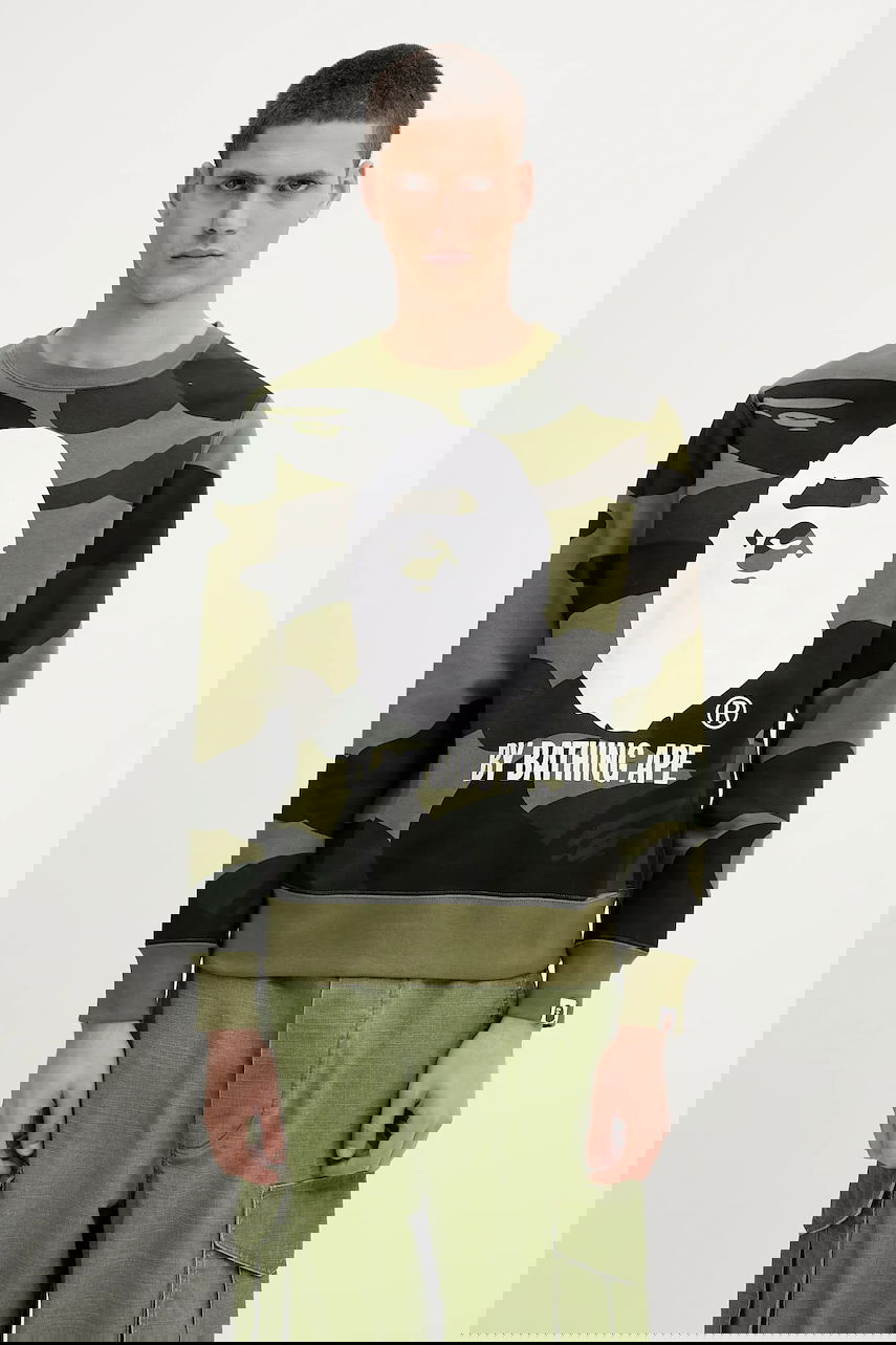 Sweatshirt BAPE A Bathing Ape Giant 1St Camo By Bathing Ape Crewneck Sweatshirt Grön | 1L30113011, 0