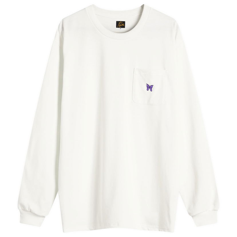 T-shirt Needles Needles Papillion Pocket Tee, Size Large Vit | QV361-A