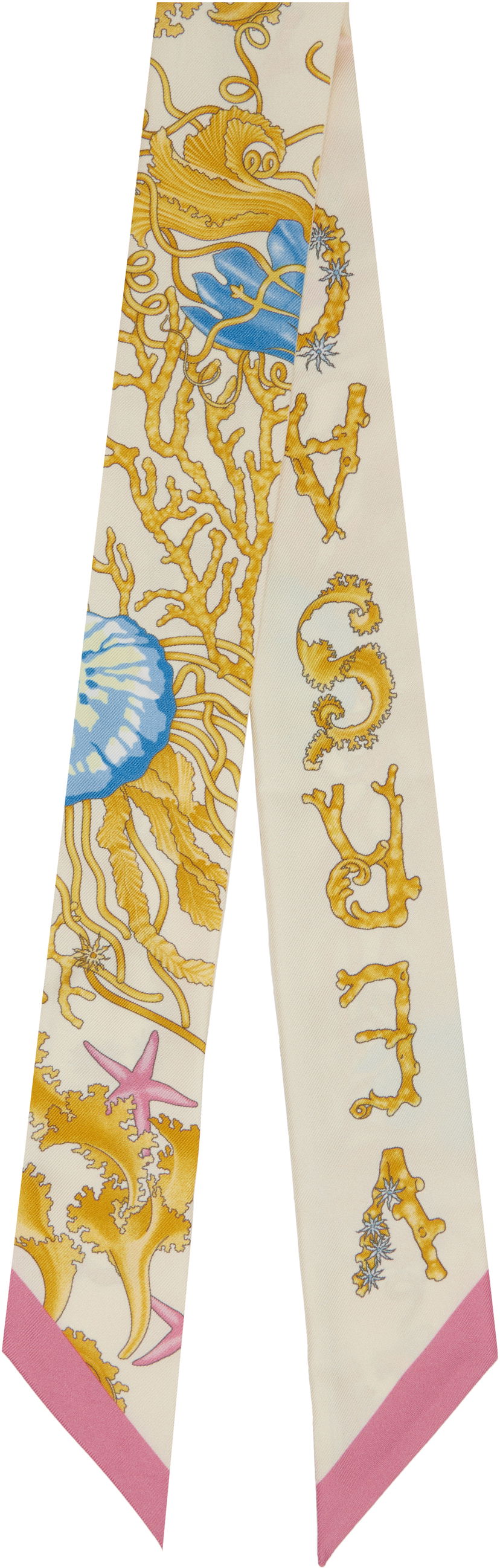Halsduk Versace Versace Underwater Barocco Silk Scarf Flerfärgad | IBA0005_1A15541