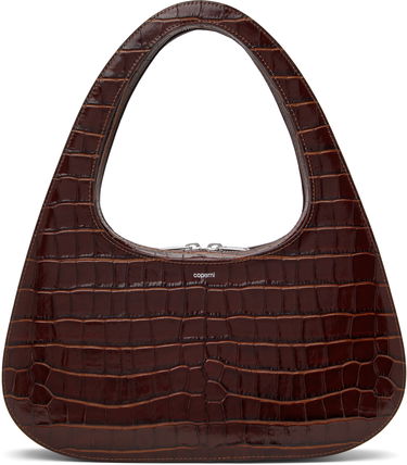 Handväska Coperni Coperni Croco Embossed Large Swipe Baguette Bag Brun | COPBA85F6032, 0